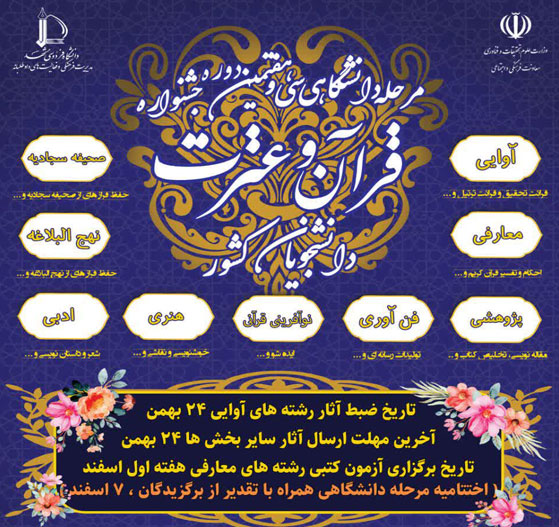 سی و هفتمین دوره جشنواره قرآن و عترت دانشجویان کشور